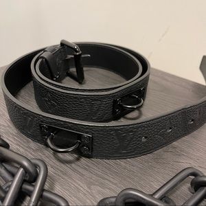 Louis Vuitton signature belt monogram with chain